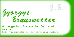 gyorgyi brauswetter business card